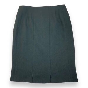 Akris Punto Wool Black Knee Length Pencil Skirt